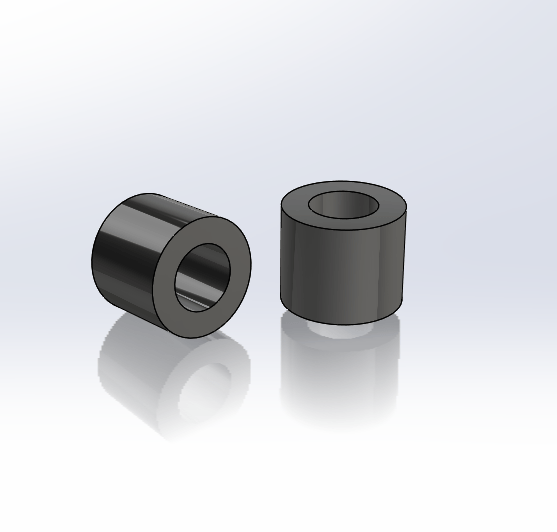 SPACER, 1.00ID X .50 ID X .830L, DELRIN