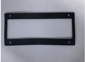 Discharge chute to base frame rubber gasket